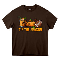 Chocolate Brown Tis the season Sport Heavy Core Tee - HowdyJamesFarm