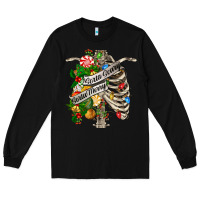 Black sorta merry sorta scary chest Long Sleeve Tee - FaDigitalArtStudio