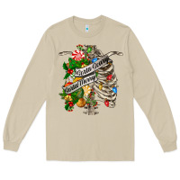 Mushroom sorta merry sorta scary chest Long Sleeve Tee - FaDigitalArtStudio