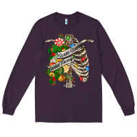 Plum sorta merry sorta scary chest Long Sleeve Tee - FaDigitalArtStudio