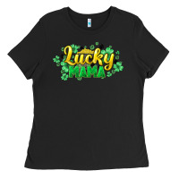 Black lucky mama st patricks Ladies Tee - HowdyJamesFarm
