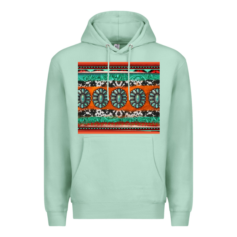 Turquoise Gemstone Western Premium Hoodie by Jasminsmagicworld | Teevron