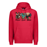 Cardinal Peace lLve Bison Premium Hoodie - LillyAllenDesigns
