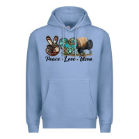 Colony Blue Peace lLve Bison Premium Hoodie - LillyAllenDesigns