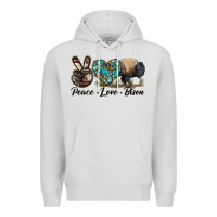 Dove Grey Peace lLve Bison Premium Hoodie - LillyAllenDesigns