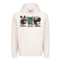 Pale Pink Peace lLve Bison Premium Hoodie - LillyAllenDesigns