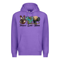 Purple Peace lLve Bison Premium Hoodie - LillyAllenDesigns