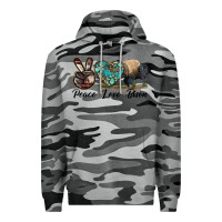 Slate Camo Peace lLve Bison Premium Hoodie - LillyAllenDesigns