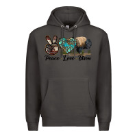 Smoke Peace lLve Bison Premium Hoodie - LillyAllenDesigns