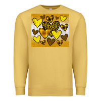 Antique Gold yellow hearts Premium Sweatshirt - JahusDesignShop