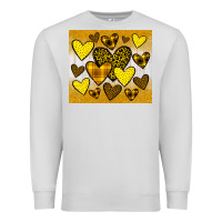 Dove Grey yellow hearts Premium Sweatshirt - JahusDesignShop