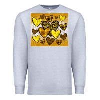 Heather Grey yellow hearts Premium Sweatshirt - JahusDesignShop