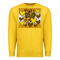 Lemon yellow hearts Premium Sweatshirt - JahusDesignShop