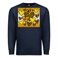 Navy yellow hearts Premium Sweatshirt - JahusDesignShop