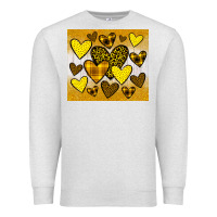 Oatmeal Heather yellow hearts Premium Sweatshirt - JahusDesignShop