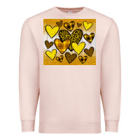 Pale Pink yellow hearts Premium Sweatshirt - JahusDesignShop