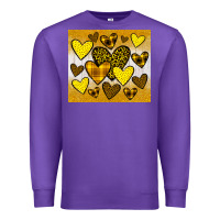 Purple yellow hearts Premium Sweatshirt - JahusDesignShop