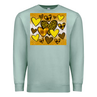 Seafoam yellow hearts Premium Sweatshirt - JahusDesignShop