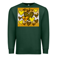 Sports Green yellow hearts Premium Sweatshirt - JahusDesignShop