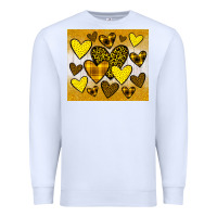 White yellow hearts Premium Sweatshirt - JahusDesignShop