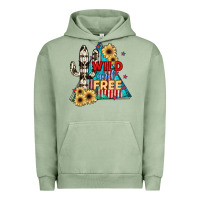 Pigment Oil Green Wıld and Free Urban Hoodie - JahusDesignShop