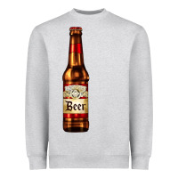Heather Grey red beer bottle Heavyweight Sweatshirt - AdoDesignShop