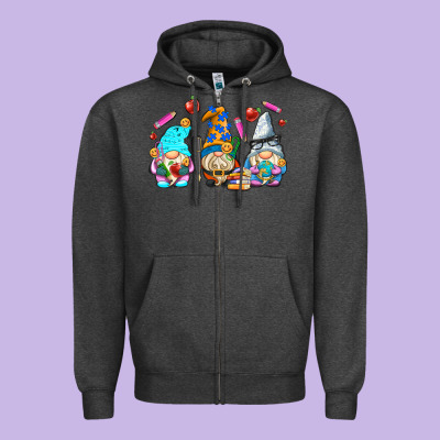 Teacher Gnomes Zipper Hoodie Designed By Adodesignshop
