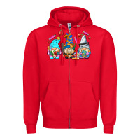 Red teacher gnomes Zipper Hoodie - AdoDesignShop