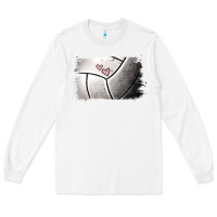 White Volleyball Brushstroke Long Sleeve Tee - RanaPortraitStore