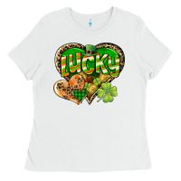 White Lucky heart St. Patrick's Day Ladies Tee - CowGirlArtShop