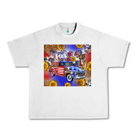 Lunar Rock Fourth Of July Sunflowers Truck Urban Heavy Tee - FaDigitalArtStudio