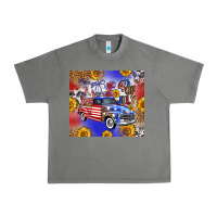 Tornado Fourth Of July Sunflowers Truck Urban Heavy Tee - FaDigitalArtStudio