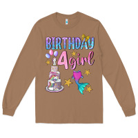 Toasted Coconut birthday girl 4 Long Sleeve Tee - BundleAndBundleShop