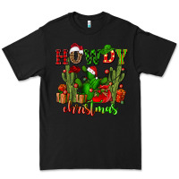 Black howdy christmas with cactusses Premium Tee - CowGirlArtShop