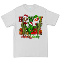 Dove Grey howdy christmas with cactusses Premium Tee - CowGirlArtShop