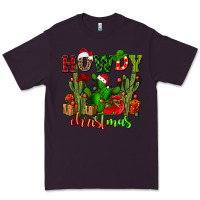 Plum howdy christmas with cactusses Premium Tee - CowGirlArtShop