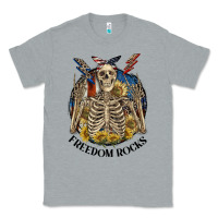 Heather Grey freedom rocks Classic Tee - CowGirlArtShop