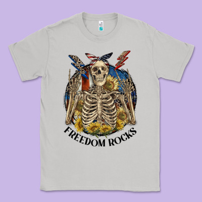 Freedom Rocks Classic Tee Designed By Cowgirlartshop