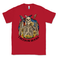 Red freedom rocks Classic Tee - CowGirlArtShop