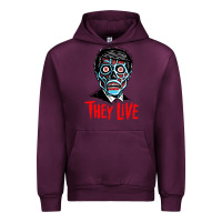 Mauve Wine they live Urban Hoodie - DesigneFamous