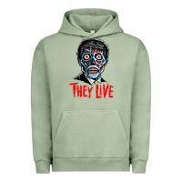 Pigment Oil Green they live Urban Hoodie - DesigneFamous