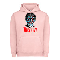 Pigment Salmon they live Urban Hoodie - DesigneFamous
