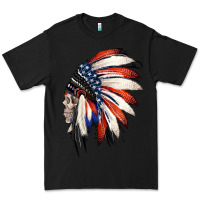Black 4th of July Indian Headdress Gypsy Spirit Skull Premium Tee - Jasminsmagicworld