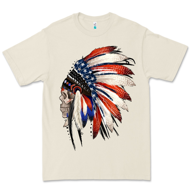 4th Of July Indian Headdress Gypsy Spirit Skull Premium Tee by Jasminsmagicworld | Teevron