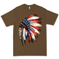 Cacao 4th of July Indian Headdress Gypsy Spirit Skull Premium Tee - Jasminsmagicworld