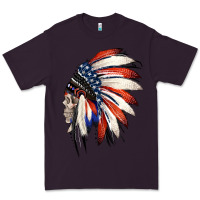 Plum 4th of July Indian Headdress Gypsy Spirit Skull Premium Tee - Jasminsmagicworld