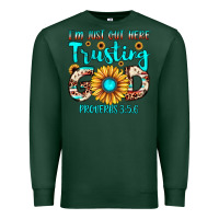 Sports Green i m just out here trusting god proverbs 3 5,6 Premium Sweatshirt - JahusDesignShop