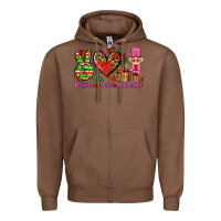 Chestnut peace love nutcraker Zipper Hoodie - AdoDesignShop