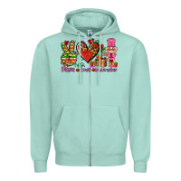Seafoam peace love nutcraker Zipper Hoodie - AdoDesignShop