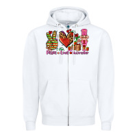 White peace love nutcraker Zipper Hoodie - AdoDesignShop